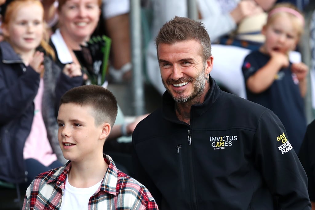 David Beckham With Romeo and Cruz at the 2018 Invictus Games