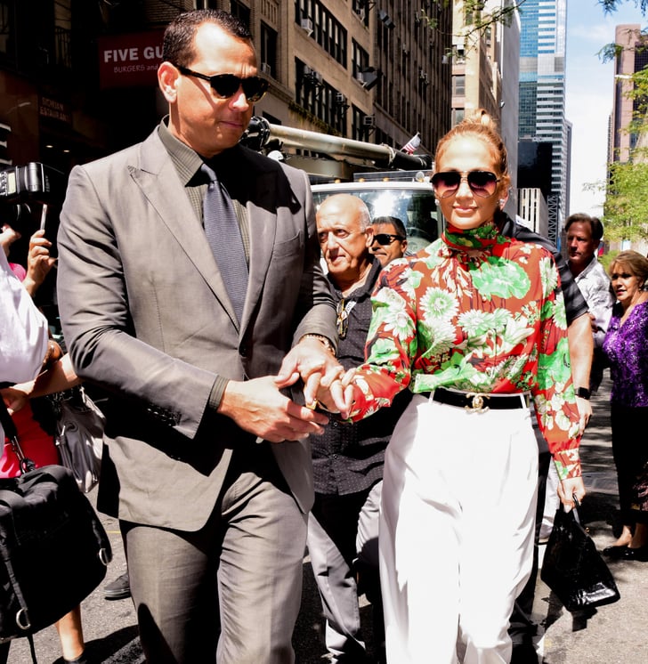 Jennifer Lopez Gucci Floral Top With Alex Rodriguez 2018