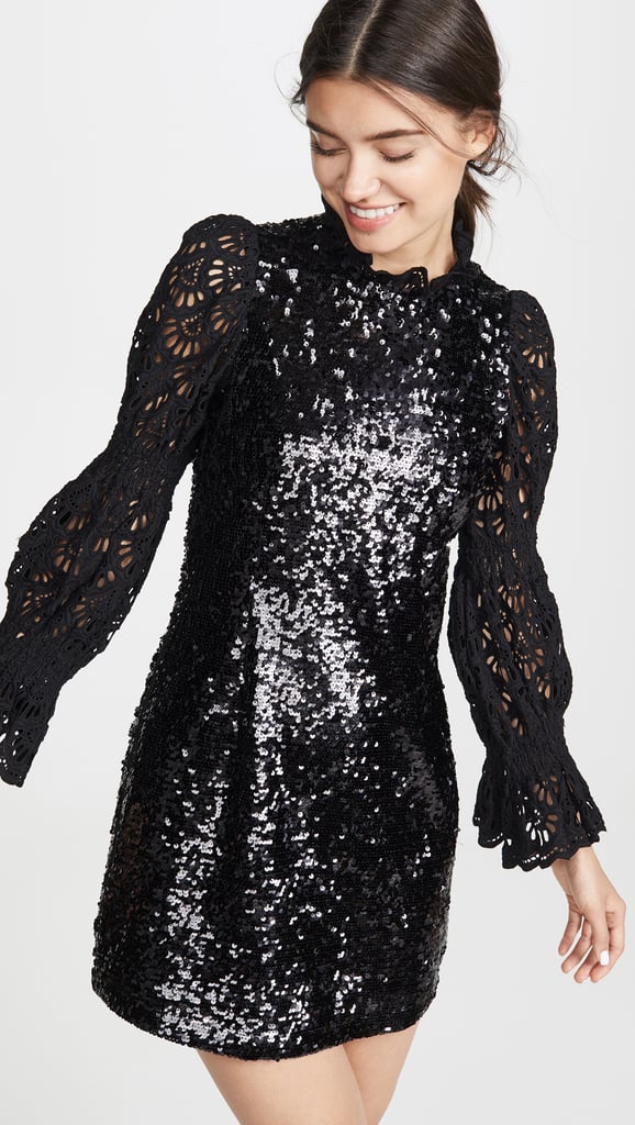 Sea Sequinned Long-Sleeve Dress