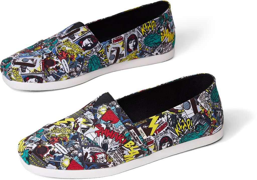 Toms Multi Marvel Comic Pop Printed Men's Canvas Shoes | Marvel x TOMS ...