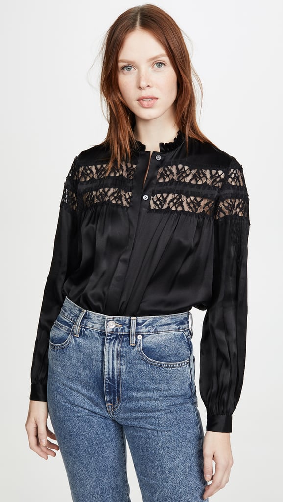 Frame Paneled Lace Top