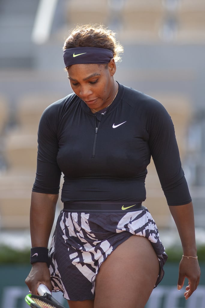 Serena Williams Off White Outfit With Text 2019 French Open