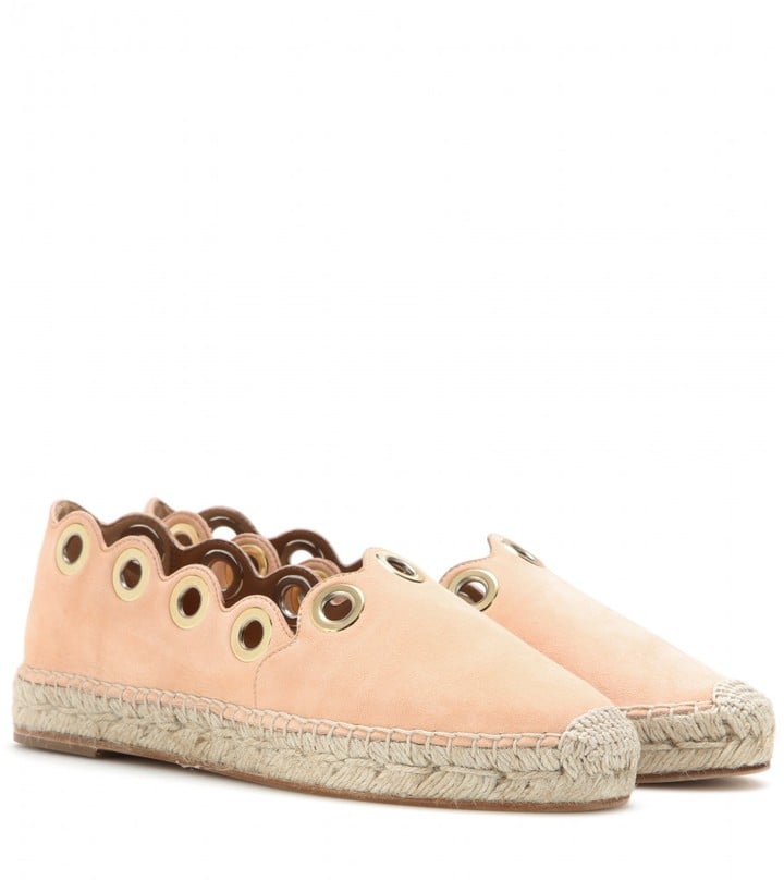 Chloé Embellished Suede Espadrilles