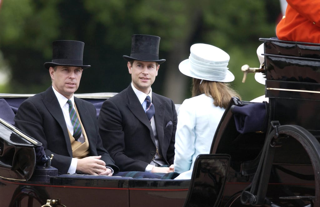 Prince Andrew and Prince Edward on Their Way to Trooping the Colour 2002
