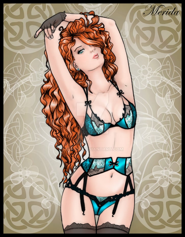 Merida Disney Princesses In Lingerie Art Popsugar Love And Sex Photo 14 4638