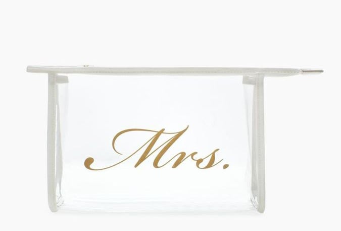 Kate Spade Mrs. Clear Plastic Airline Cosmetic Bag