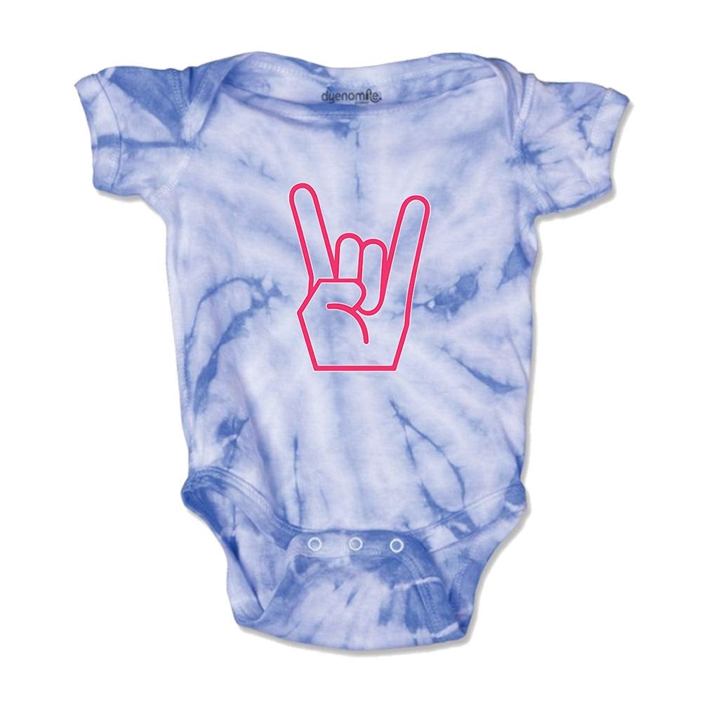 Cute Rascals Baby Hand Rock Short Sleeve Cotton Baby Bodysuit