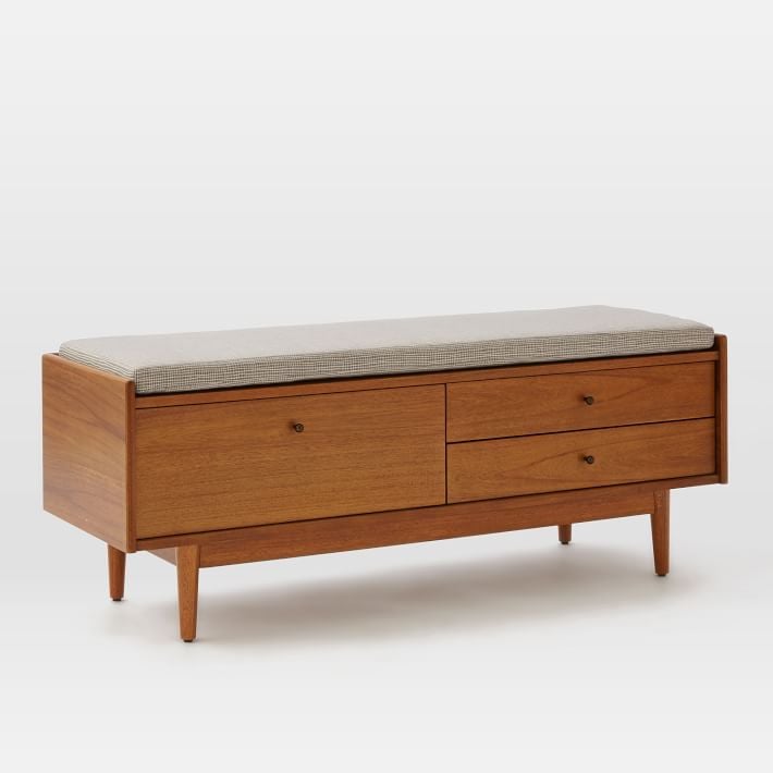 West Elm MidCentury Entryway Bench Best Stylish Benches With Storage
