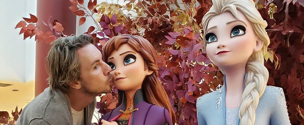 Dax Shepard Kissing Statue of Anna From Frozen 2