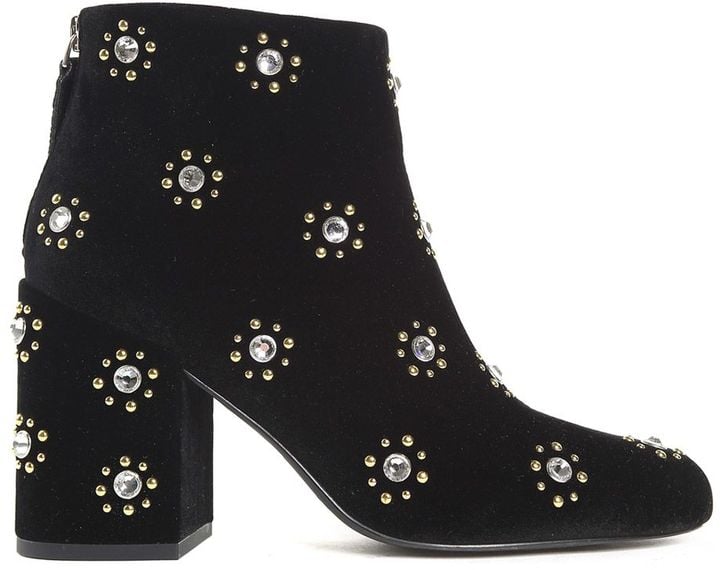 Senso Jamie Embellished Velvet Ankle Boots
