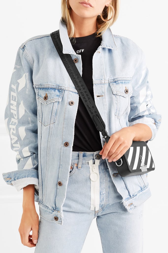 Off-White Mini Striped Textured-Leather Shoulder Bag | Fall Bag Trends 2018 | POPSUGAR Fashion ...