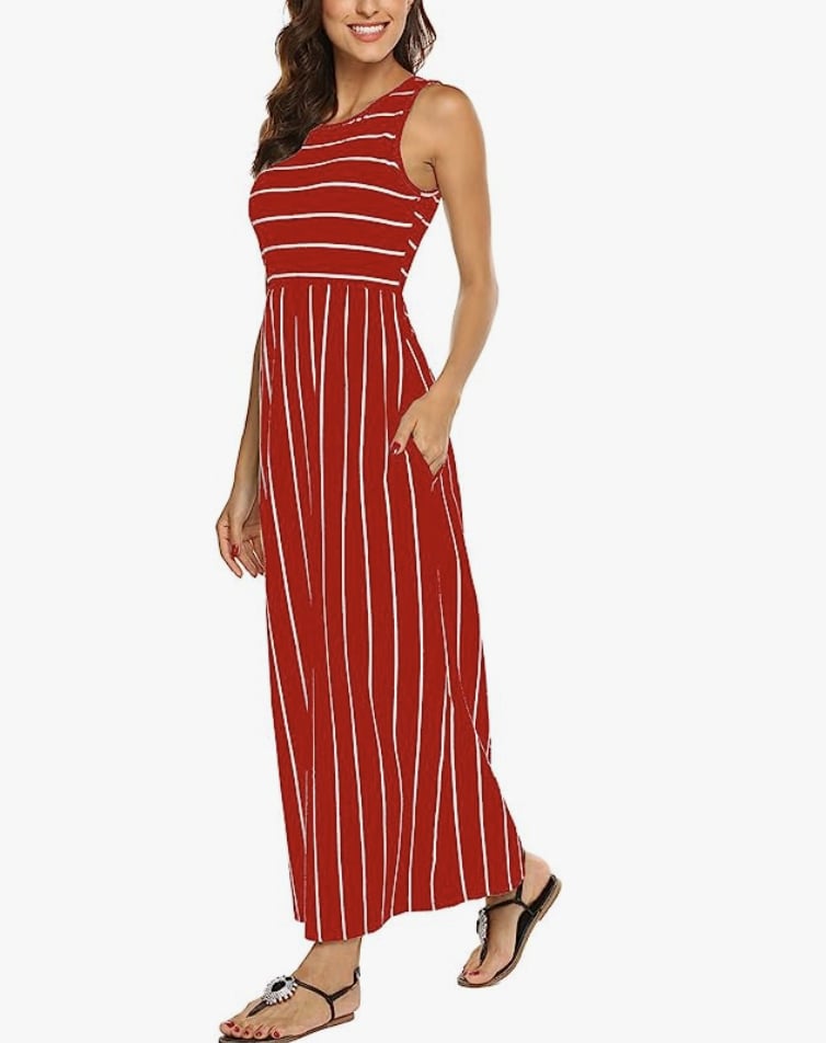 A Striped Maxi Dress