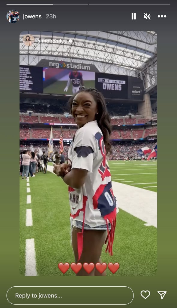 Simone Biles Makes Custom Jersey to Support Her Fiancé