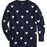 J.Crew Intarsia Hearts Everyday Cashmere Sweater