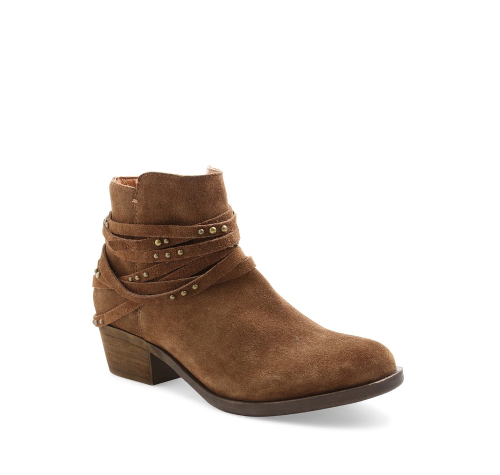 Kensie Gilberto Strappy Suede Ankle Booties
