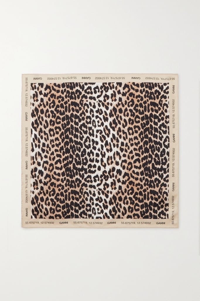 Ganni Leopard-Print Silk Scarf | 10 Stylish Ways to Tie a Scarf For ...