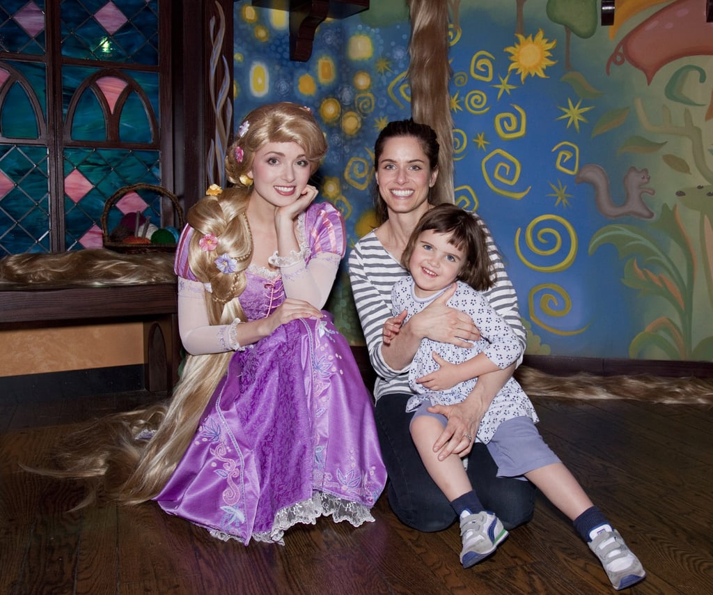 Amanda Peet and her daughter, Frances, posed with a princess during a January 2011 trip.
