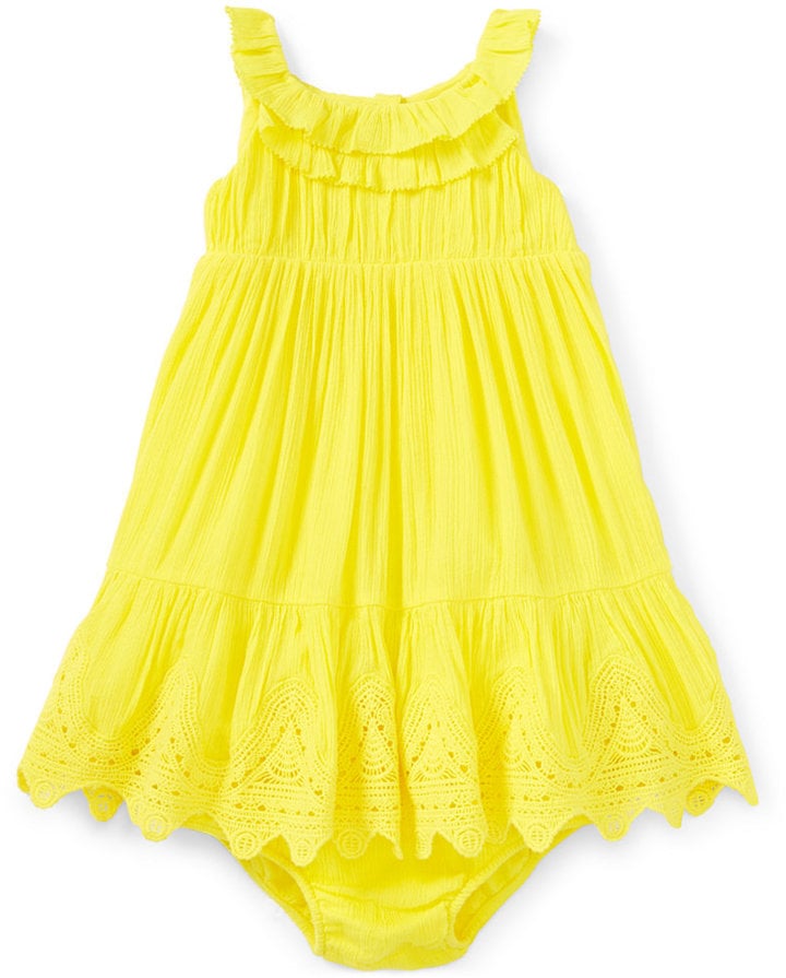 Ruffled Lace Dress With Bloomer