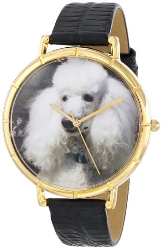 Whimsical Watches Women's Poodle Black Leather Watch ($95)