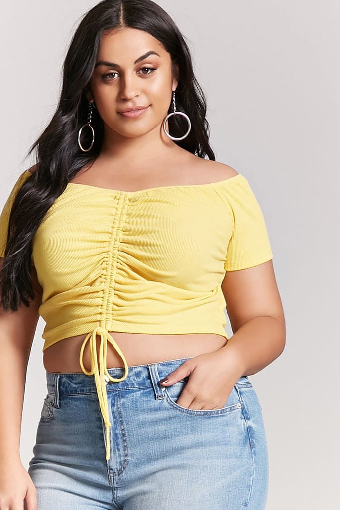 Forever 21 Plus-Size Ruched Crop Top