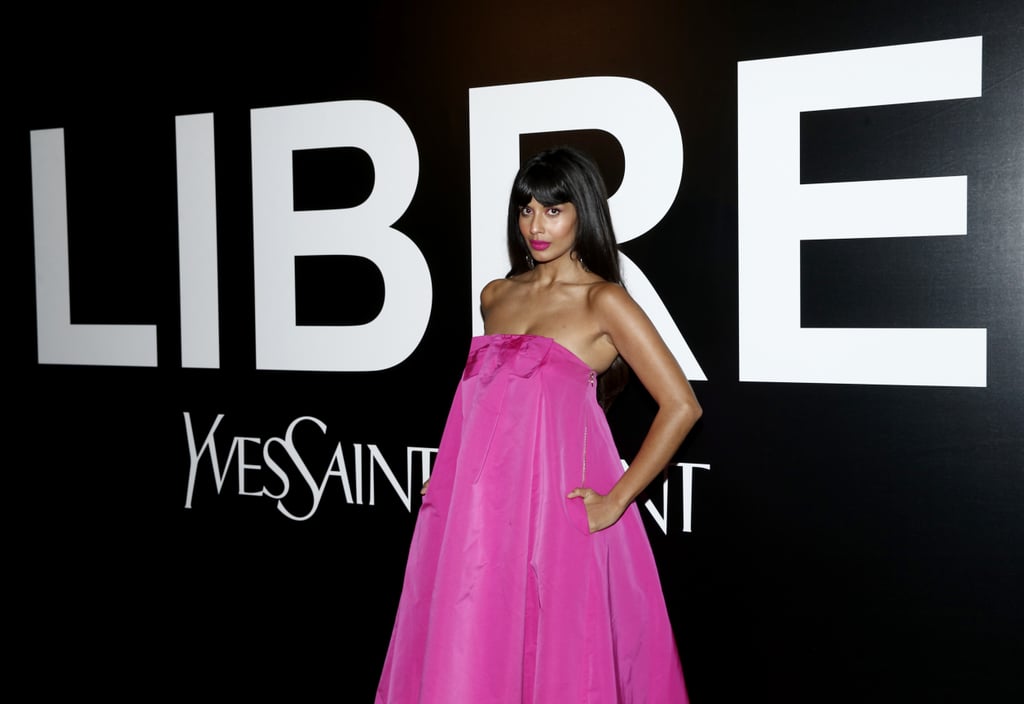 Jameela Jamil Wore Rochas Gown to the YSL Beauty LIBRE Launch