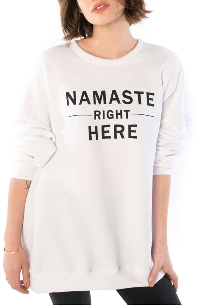 SLINK Jeans Namaste Oversize Sweatshirt | Plus-Size Yoga Clothes | POPSUGAR Fitness UK Photo 12