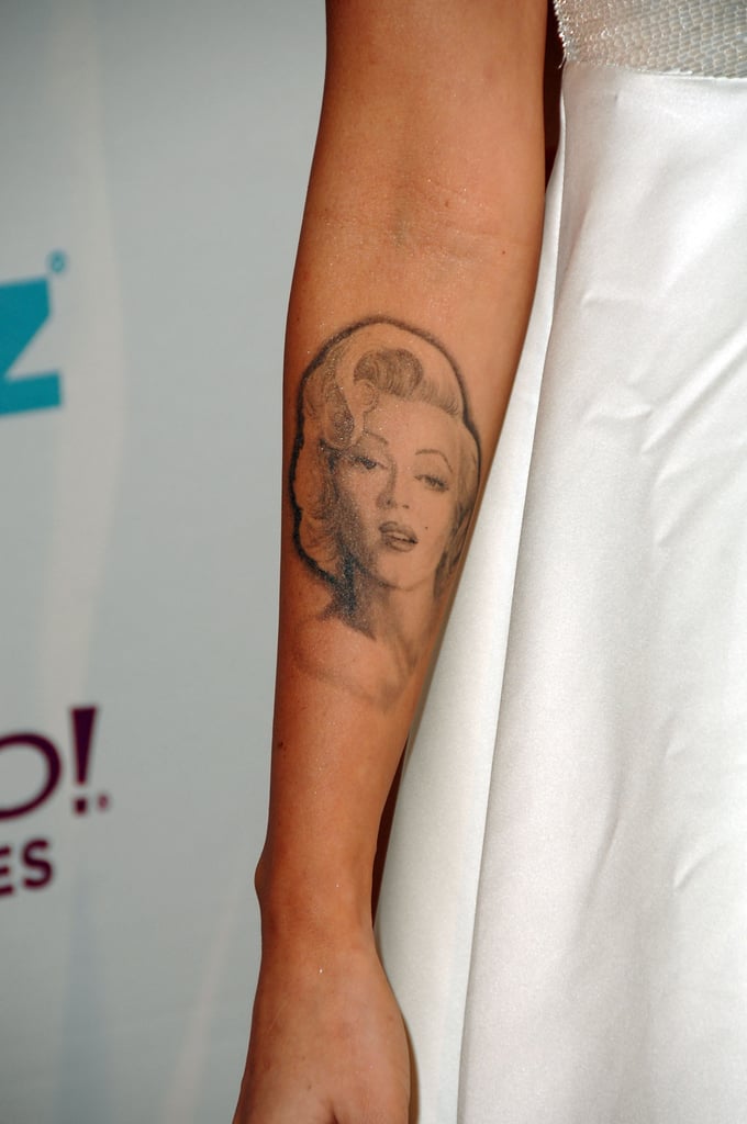 梅根·福克斯的玛丽莲·梦露的手臂纹身
