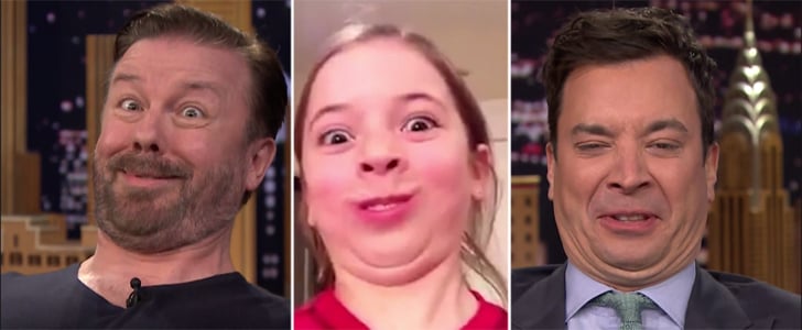 Ricky Gervais Plays "Funny Face Off" With Jimmy Fallon
