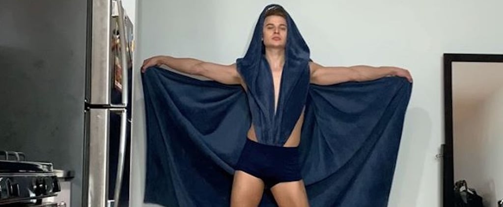 Conor McKenzie Turns Blanket Into Outfits on Instagram