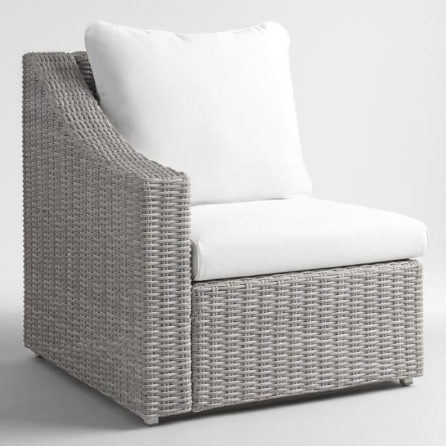 Gray All Weather Veracruz Outdoor Sectional Right Armchair