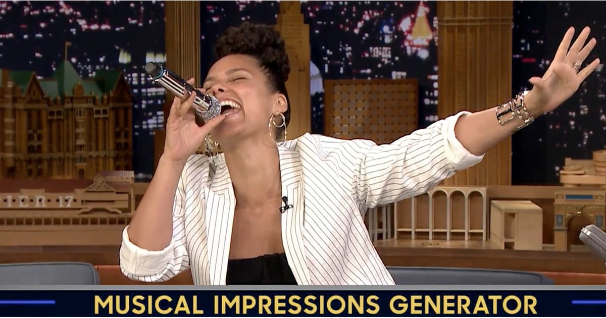 Alicia Keys Musical Impressions With Jimmy Fallon Video Popsugar Celebrity Uk Impressions ariana grande as britney spears. popsugar uk