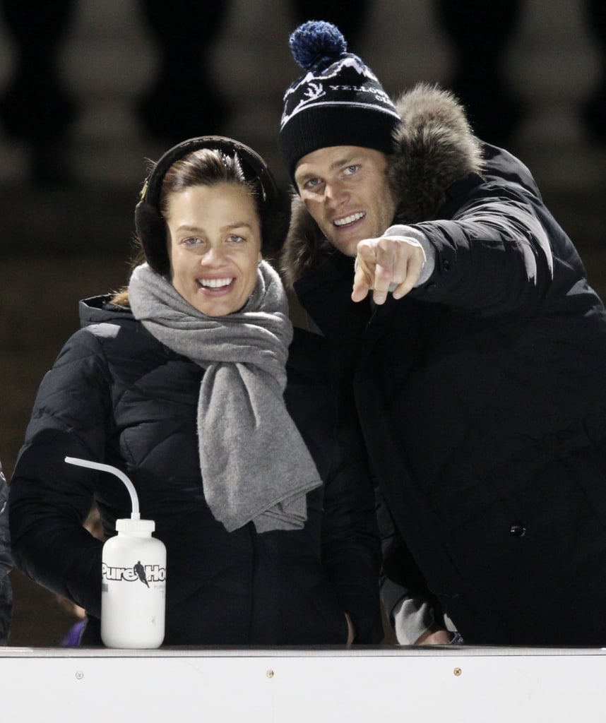 Gisele Bundchen and Tom Brady at Son Benjamin's Hockey Game