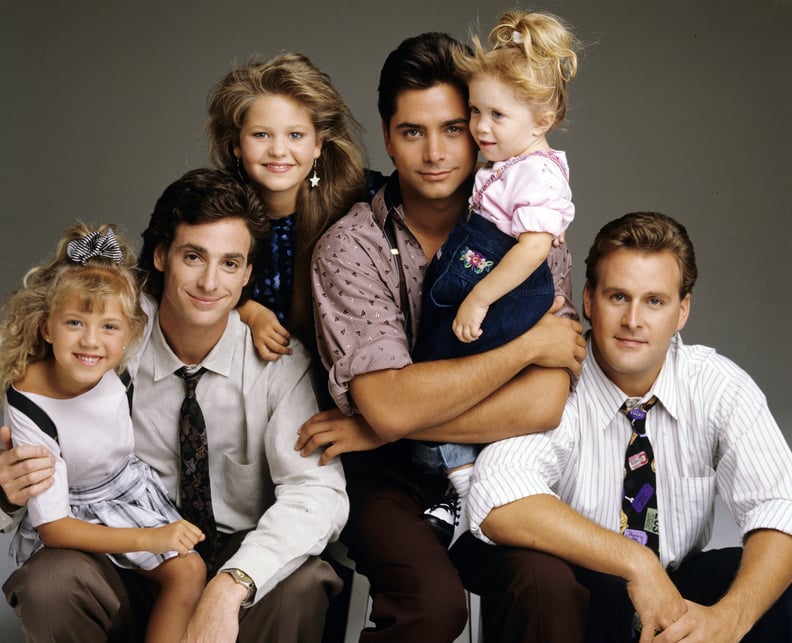 UNITED STATES - SEPTEMBER 12:  FULL HOUSE - Season Three - Gallery - 9/12/89, Pictured, from left: Jodie Sweetin (Stephanie), Bob Saget (Danny), Candace Cameron (D.J.), John Stamos (Jesse), Mary Kate/Ashley Olsen (Michelle), Dave Coulier (Joey),  (Photo b