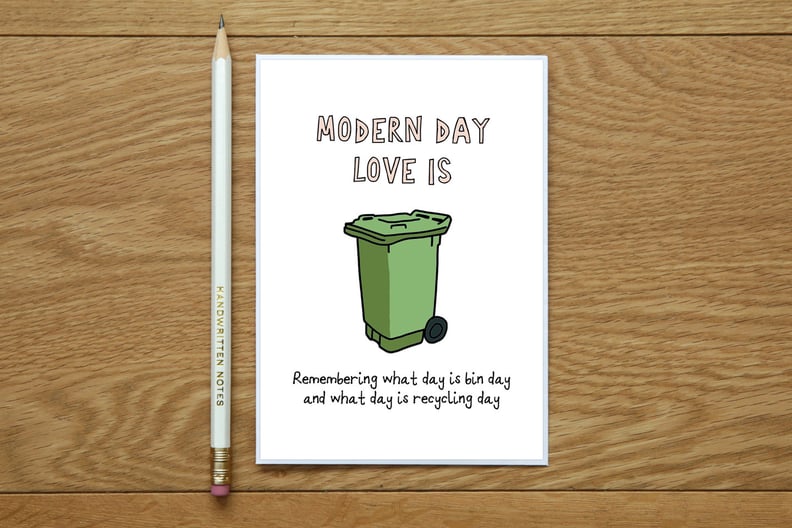 Taking Out the Trash Valentine's Day Card
