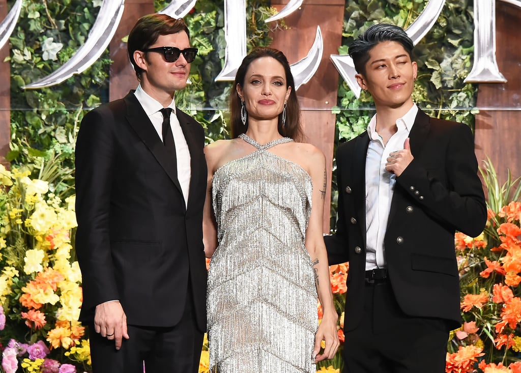 Angelina Jolie Silver Fringed Dress at Maleficent 2 Premiere