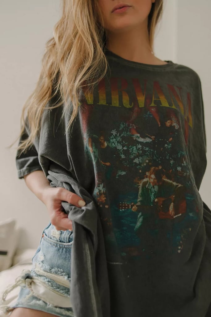 E-Girl Outfit Ideas: Urban Outfitters Nirvana Unplugged T-Shirt Dress | 10  Easy Ways to Pull Off the TikTok-Approved E-Girl Aesthetic | POPSUGAR  Fashion Photo 2