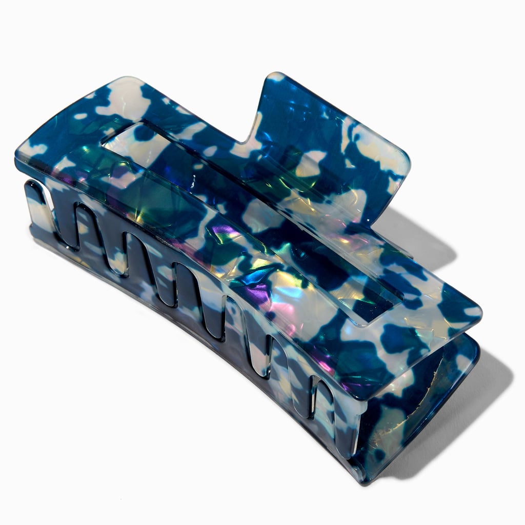 Claire's Blue Tortoiseshell Rectangular Hair Claw