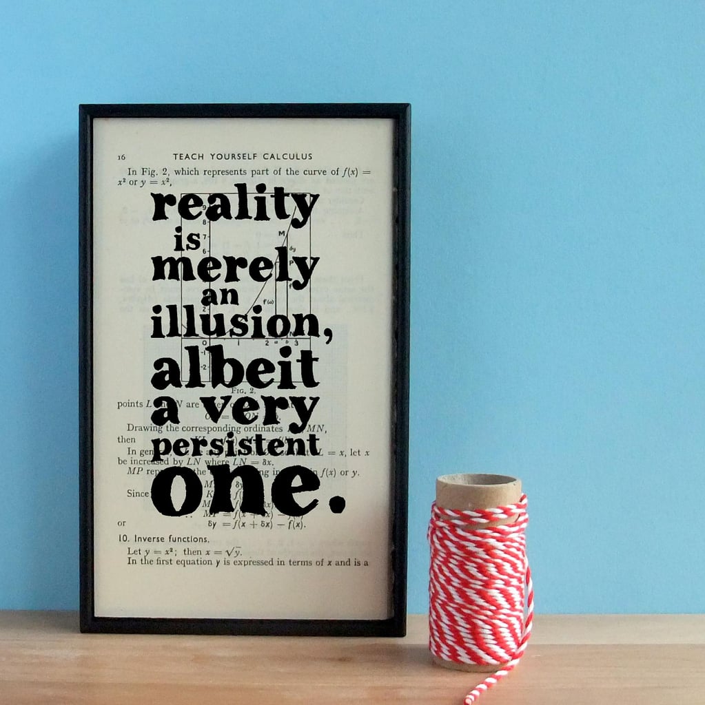 Reality is merely an illusion, albeit a very persistent one ($40)