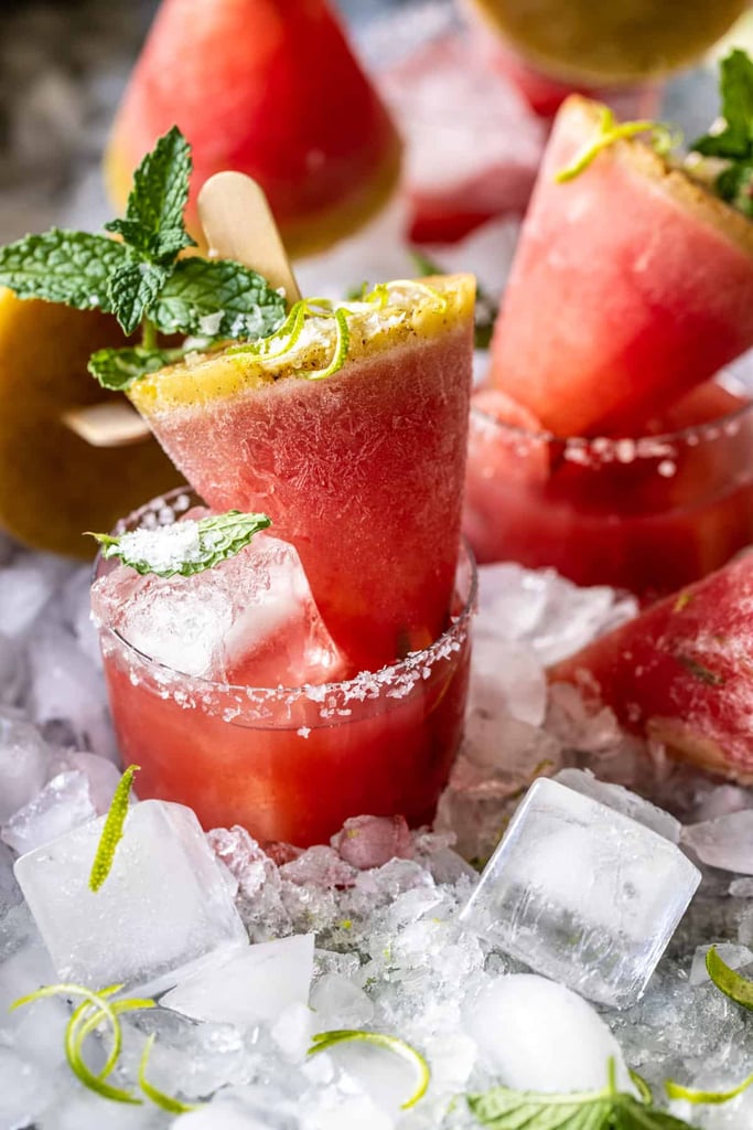 Salted Spicy Watermelon Margarita Ice Lolly