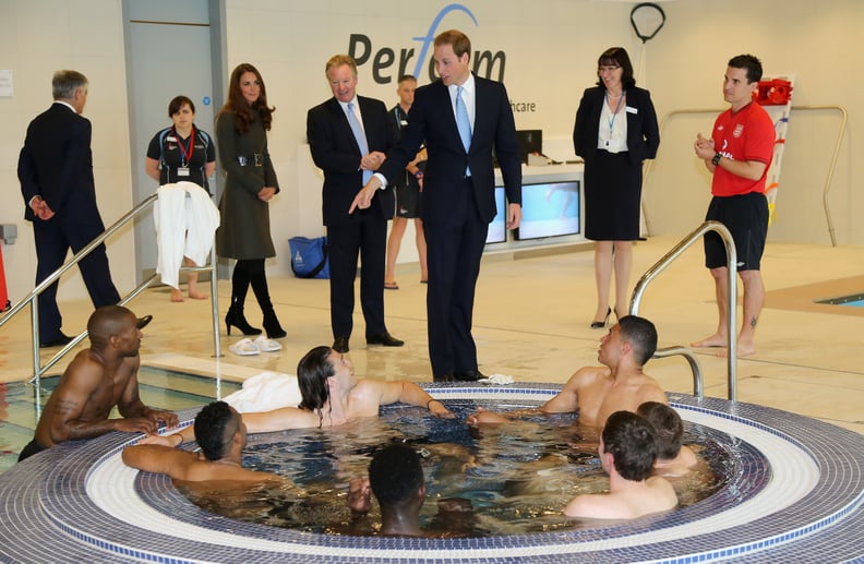 William and Kate With the England Men's Football Team