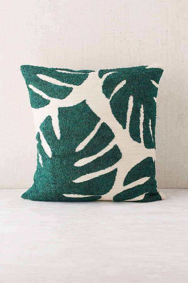 Urban Outfitters Assembly Home Crewel Palms Pillow