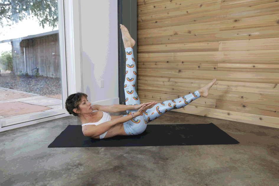 Scissor Slices Bodyweight Pilates Workout POPSUGAR Fitness Photo 3