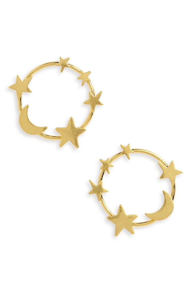 Madewell Star & Moon Hoop Earrings