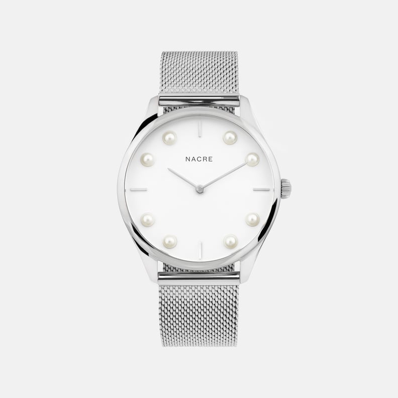 Nacre Lune 8 Stainless Steel Mesh Watch