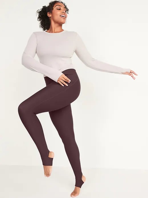 YOURS Plus Size Brown Stirrup Leggings