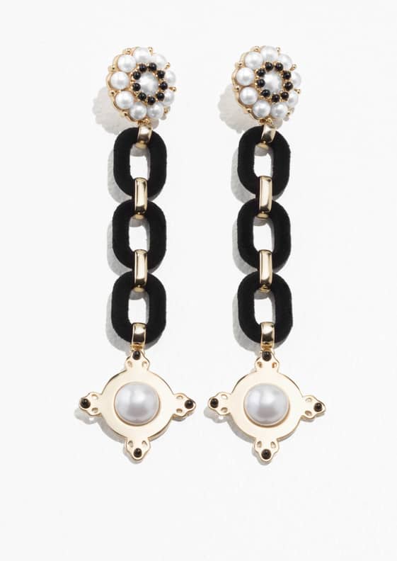 Chanel - Vintage Gold Hoop Drop earrings