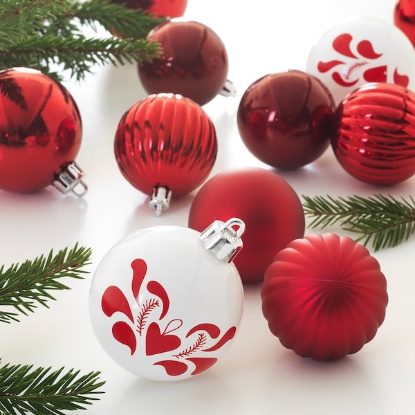 Vinterfest Red Ornaments Set