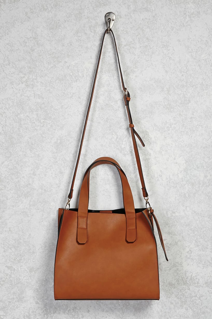 Faux leather tote bag forever sale 21