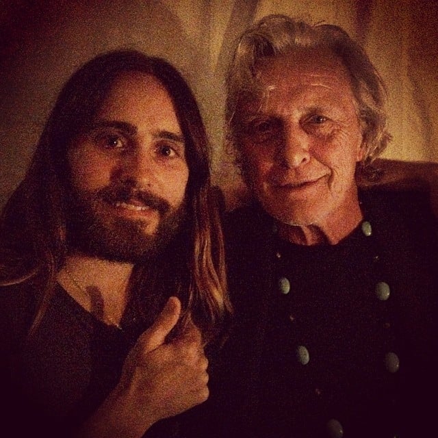 Jared Leto was thrilled to be next to Rutger Hauer. 
Source: Instagram user jaredleto