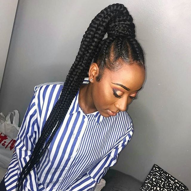 Ghana Braids  Black  Braided  Hairstyles  With Extensions 